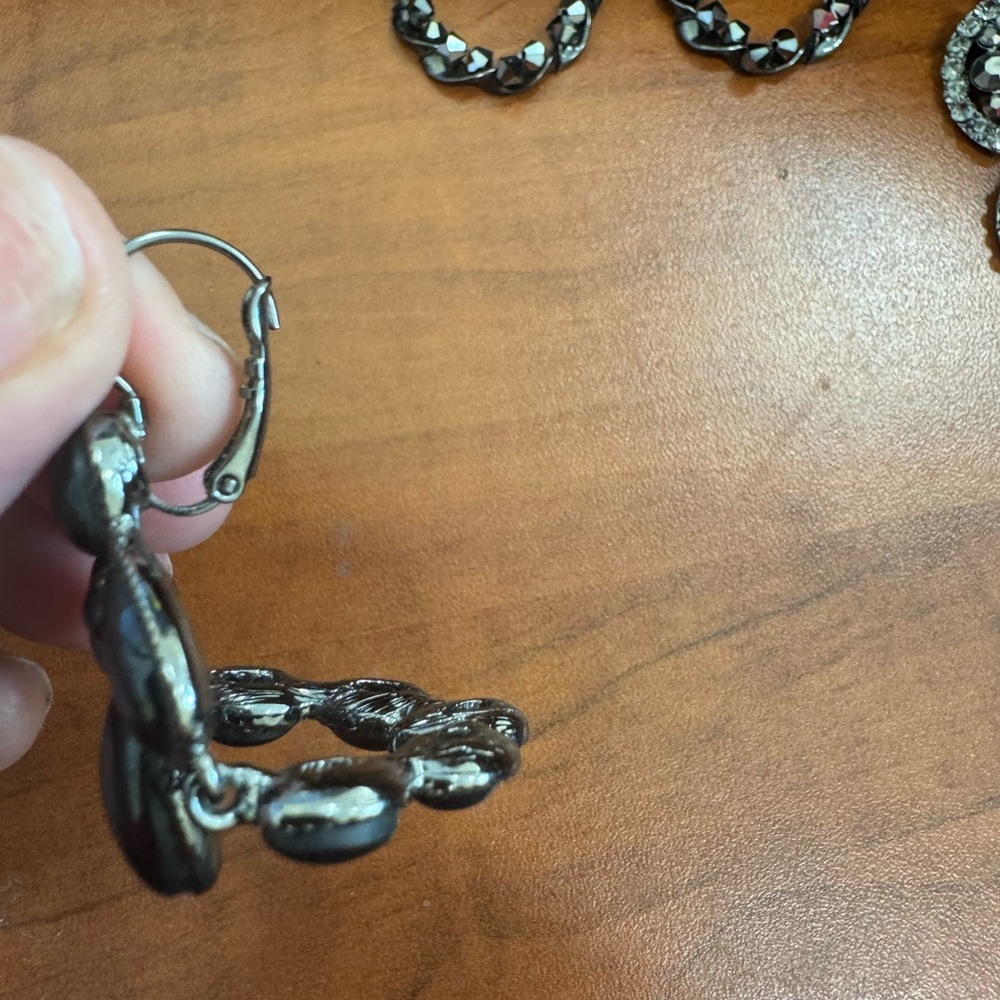 Evening Statement Earrings Bundle | Gunmetal Crys… - image 6